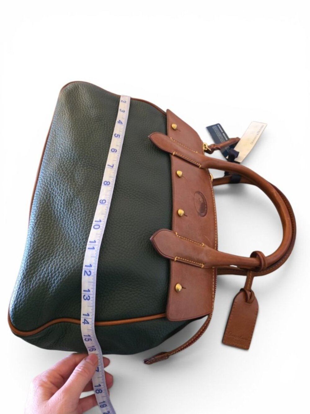 Dooney & Bourke Small Wilson Ivy Green Florentine Leather Satchel Bag NWT - Picture 15 of 16